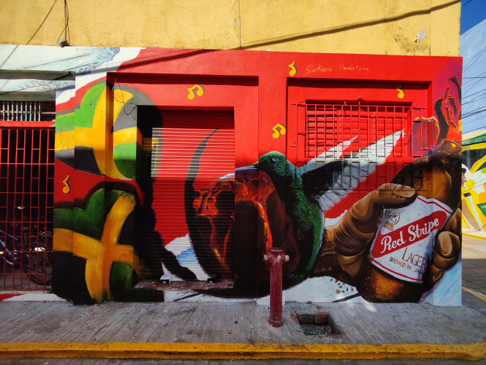 Red Stripe Mural - 06 Media