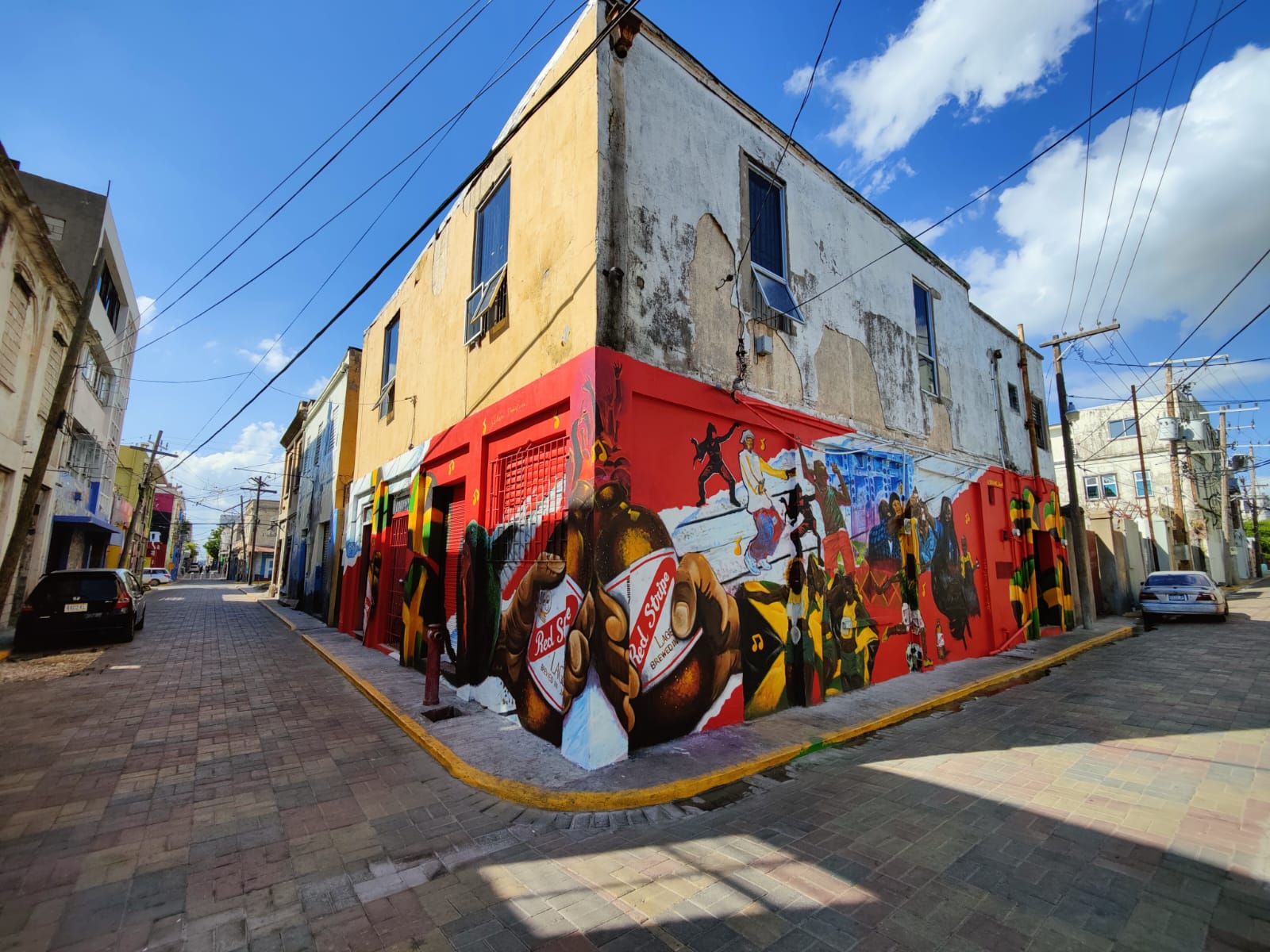 Red Stripe Mural - 07 Media