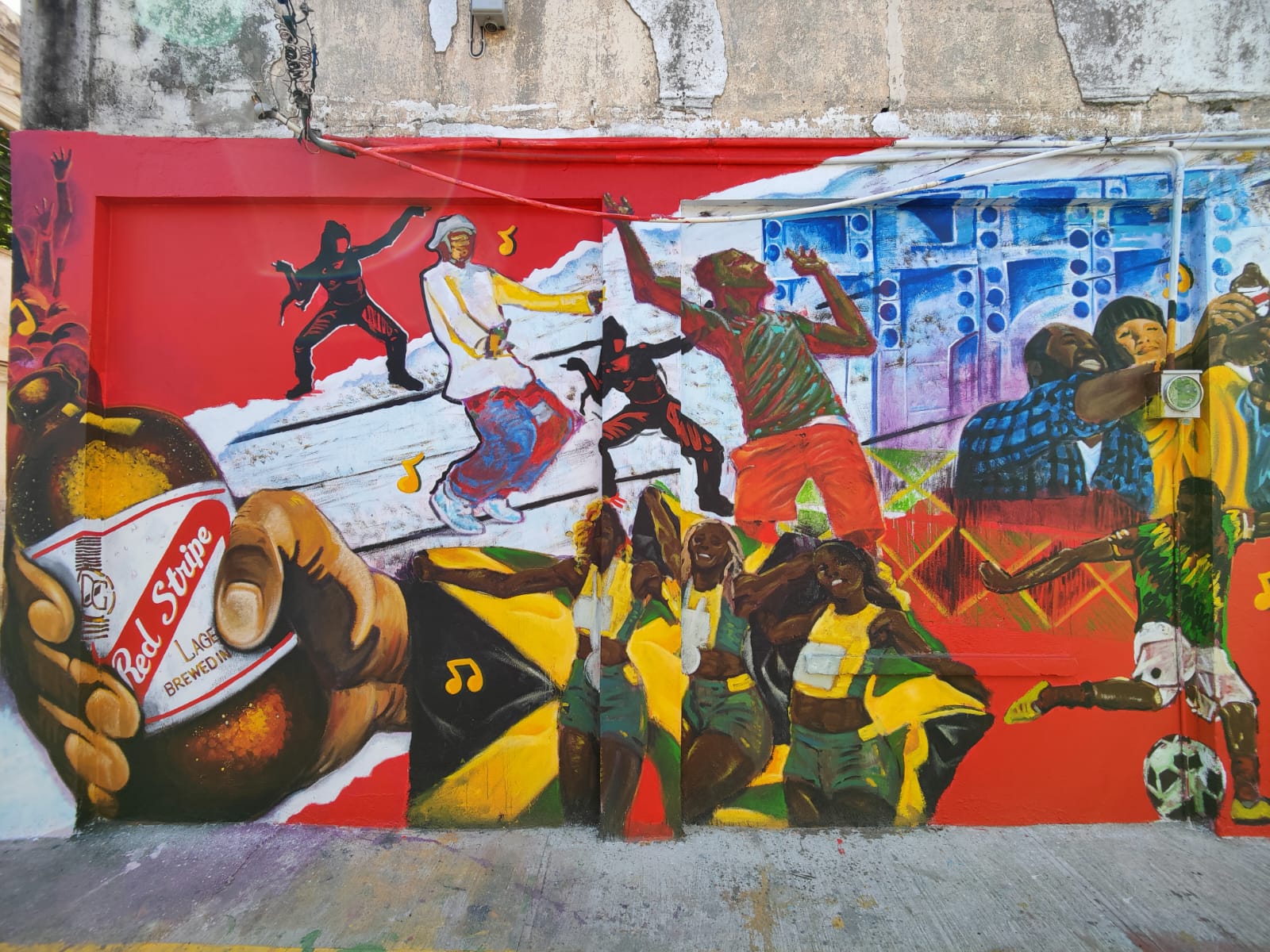 Red Stripe Mural - 08 Media
